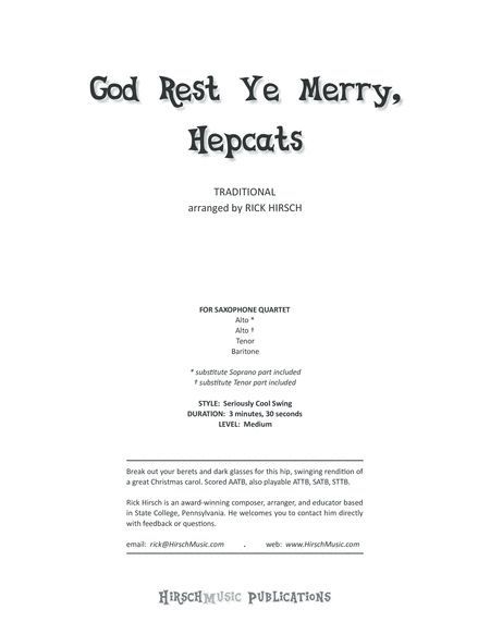 God Rest Ye Merry Hepcats Saxophone Quartet Page 2