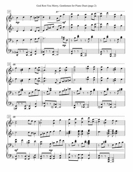 God Rest You Merry Gentlemen For Piano Duet Page 2