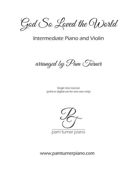 God So Loved The World Stainer Intermediate Violin Piano And Violin Part Page 2