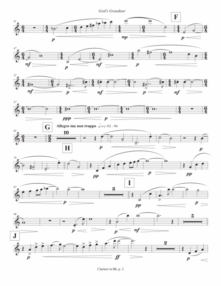 Gods Grandeur 2012 Rev 2019 Clarinet Part Page 2