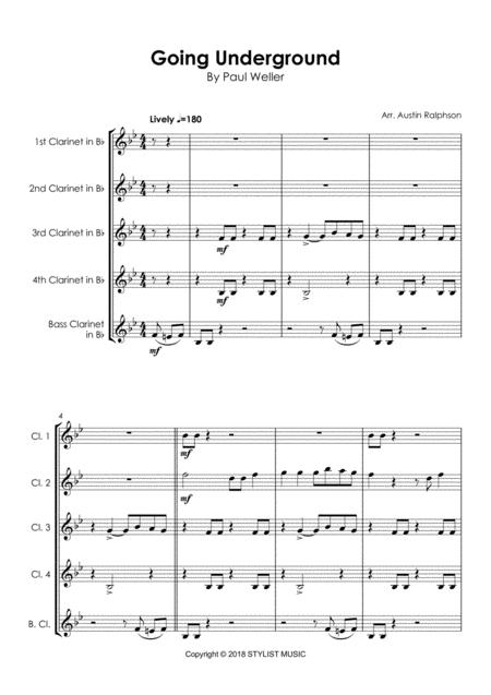 Going Underground Clarinet Quintet Page 2