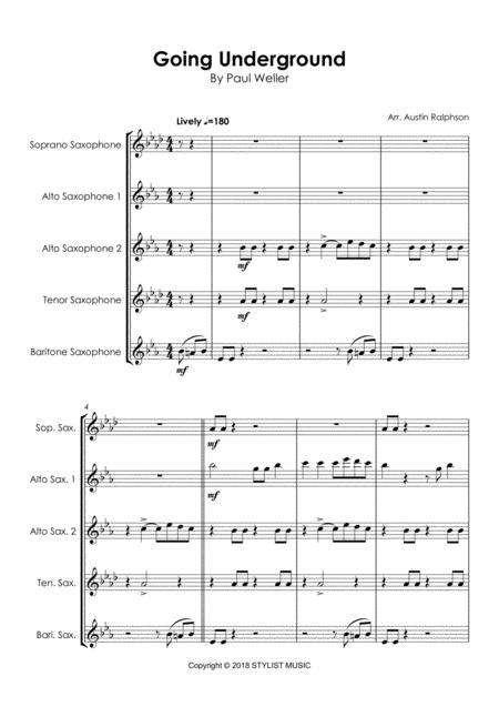 Going Underground Sax Quintet Page 2