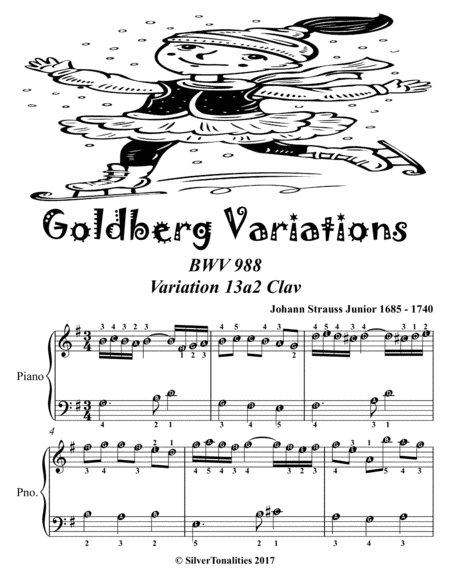 Goldberg Variations Bwv 988 13a2 Clav Easiest Piano Sheet Music Tadpole Edition Page 2