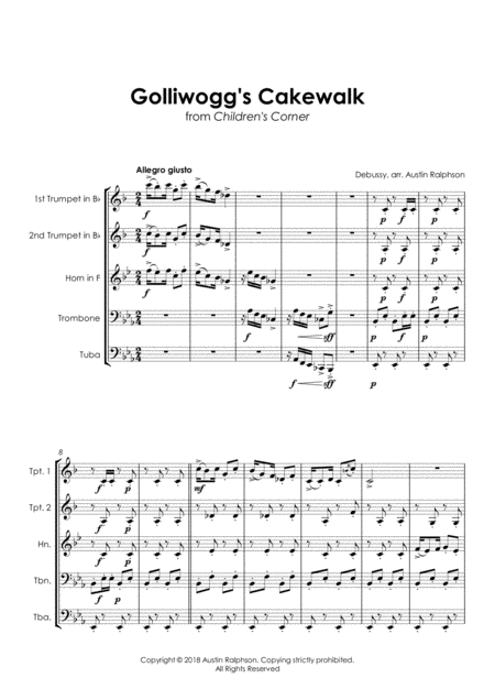 Golliwoggs Cakewalk Brass Quintet Page 2