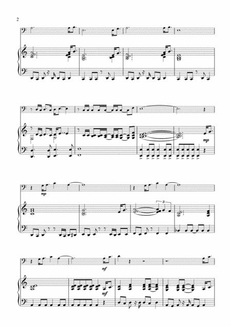 Gonna Fly Now For Easy Piano Solo Trombone Euphonium In C Bass Clef And Piano Page 2