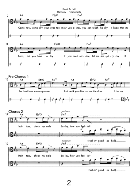 Good As Hell Lead Sheet Viola Page 2