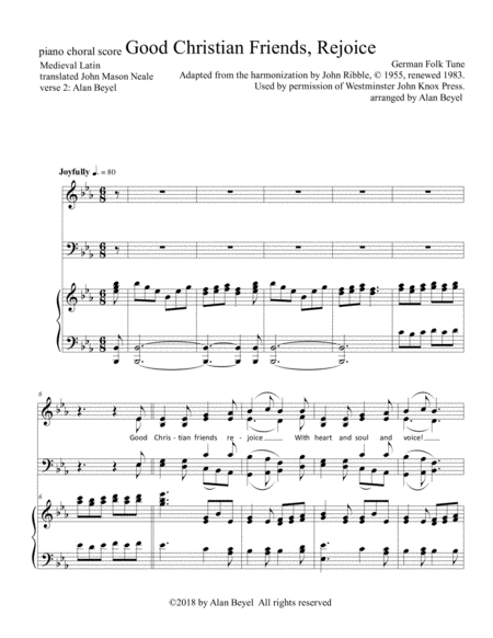 Good Christian Friends Rejoice For Satb Piano And Organ Page 2