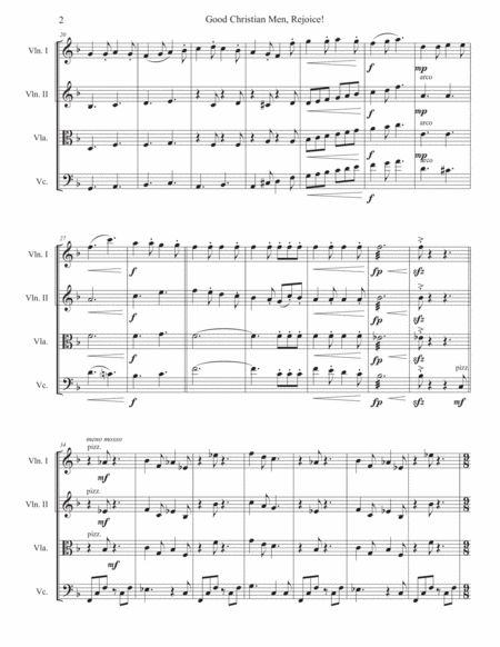 Good Christian Men Rejoice String Quartet Page 2