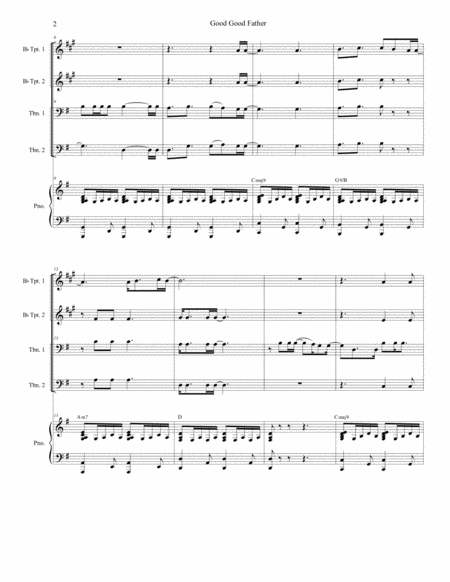 Good Good Father For Brass Quartet And Piano Alternate Version Page 2