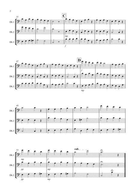 Good King Wenceslas For Double Bass Trio Page 2