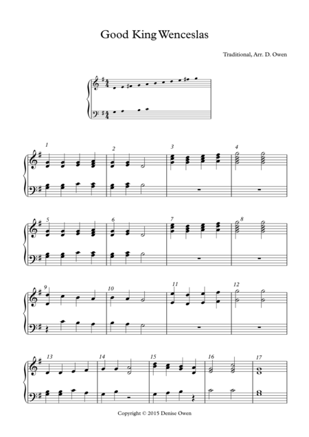 Good King Wenceslas For Two Octaves Of Handbells Page 2