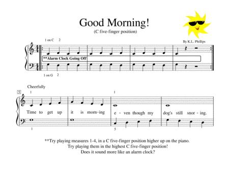 Good Morning Beginner Piano Solo Page 2