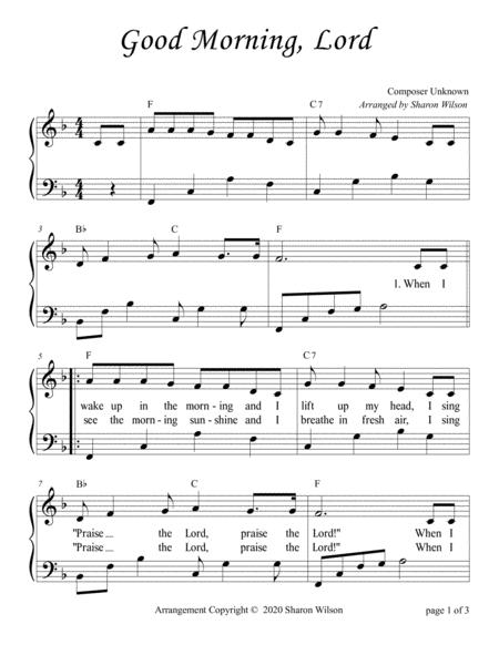 Good Morning Lord Piano Voice And Chords Page 2