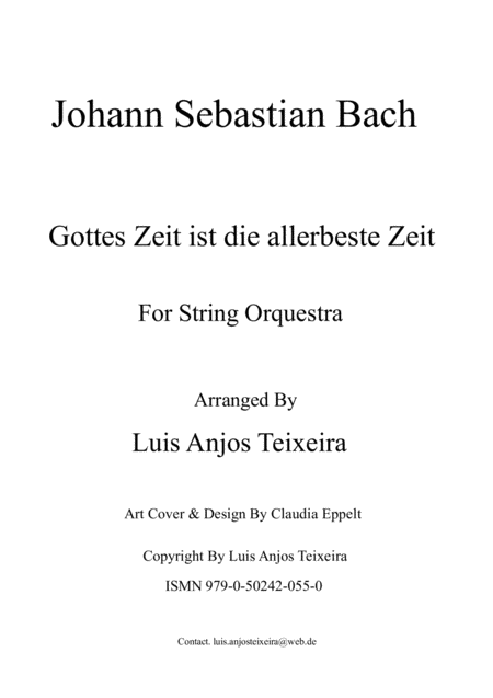 Gottes Zeit Ist Die Allerbeste Zeit For String Orquestra Page 2