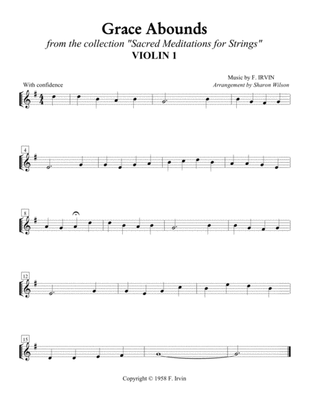 Grace Abounds For String Quartet Page 2