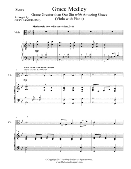 Grace Medley For Viola With Piano Instrument Part Included Page 2