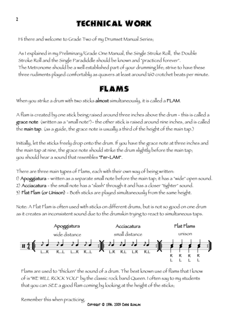 Grade Two Drumset Manual Page 2