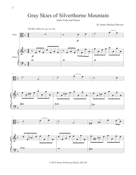 Gray Skies Of Silverthorne Mountain Viola Piano Page 2