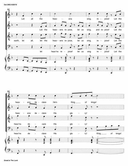 Great Is The Lord Contemporary Anthem For Easter Page 2