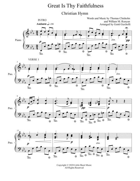 Great Is Thy Faithfulness Sacred Piano Solo Page 2
