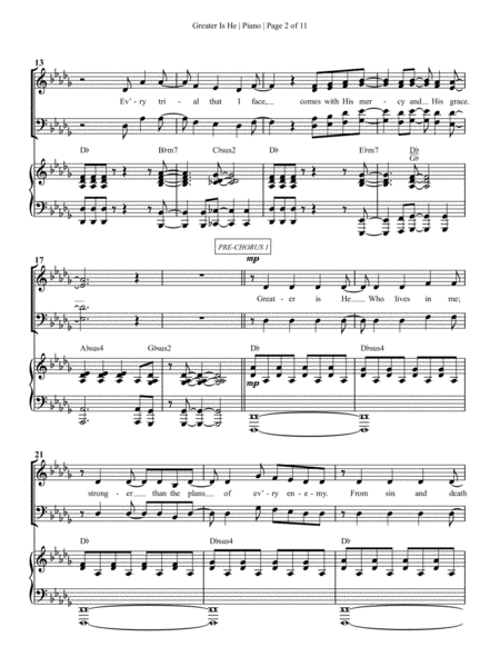 Greater Is He Anthem Piano Accompaniment Page 2