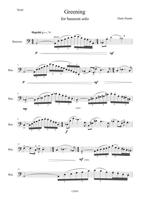 Greening For Bassoon Solo Page 2