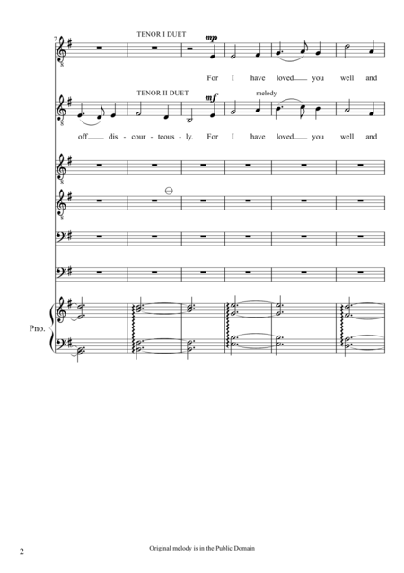 Greensleeves A Long Time Favorite Ballad Page 2