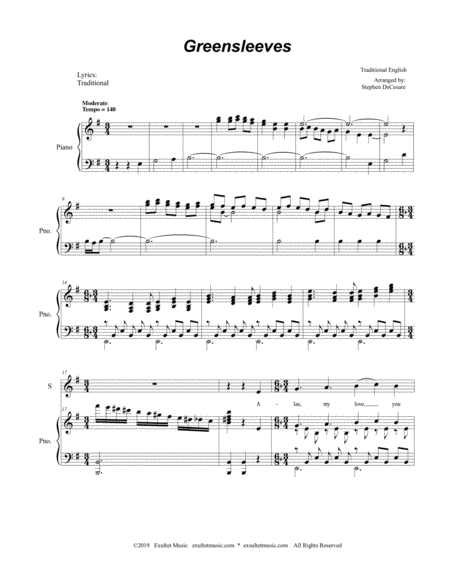 Greensleeves Duet For Soprano And Tenor Solo Page 2