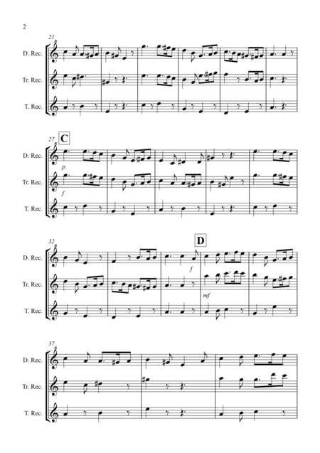 Greensleeves For Recorder Trio Page 2