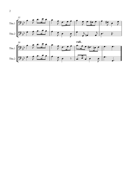 Greensleeves For Trombone Duet Page 2