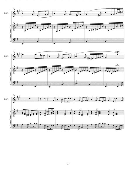 Greensleeves What Child Is This For Bass Clarinet And Piano Page 2