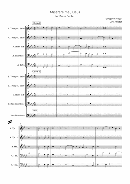 Gregorio Allegri Miserere Mei Deus For Brass Dectet Page 2