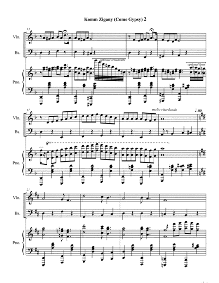 Grfin Mariza Act 3 Nr 13a Komm Zigany Arrangement Includes Tanz Schnell Ziguener Csrds Page 2