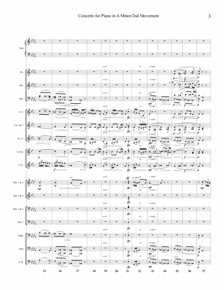 Grieg Piano Concerto In A Minor Second Movement Transcribed For Concert Band Page 2