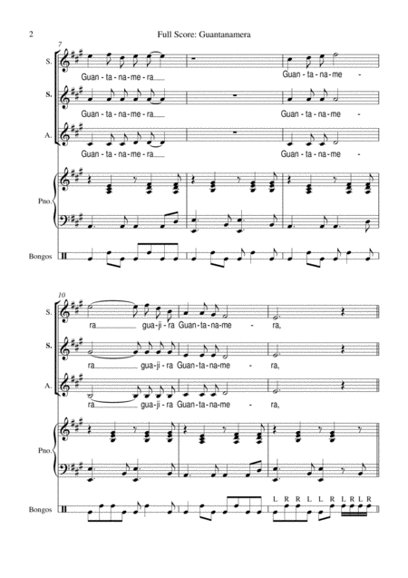 Guantanamera Ssa Piano Page 2