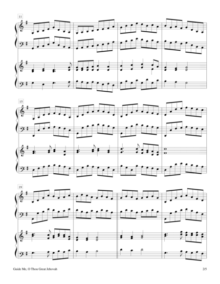 Guide Me O Thou Great Jehovah 2 Pianos 4 Hands Page 2