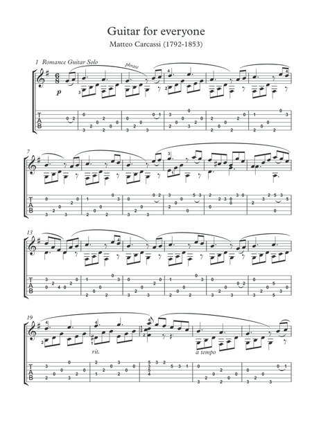 Guitar For Everyone Melodies By Matteo Carcassi Page 2