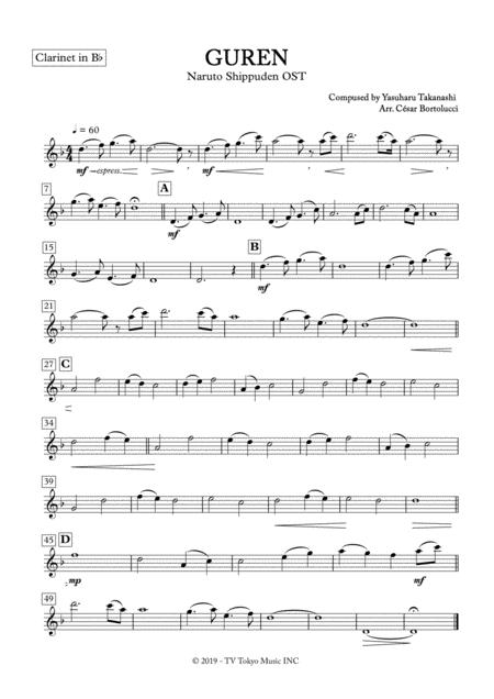 Guren Naruto Clarinet Solo Version 1 Page 2