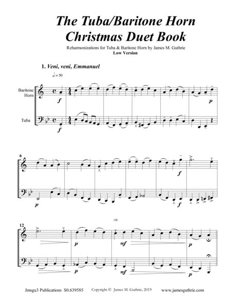 Guthrie The Tuba Trumpet Duo Christmas Duet Book Low Version Page 2