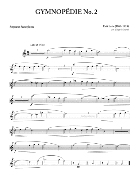 Gymnopdie Nos 1 2 3 For Saxophone Quartet Page 2