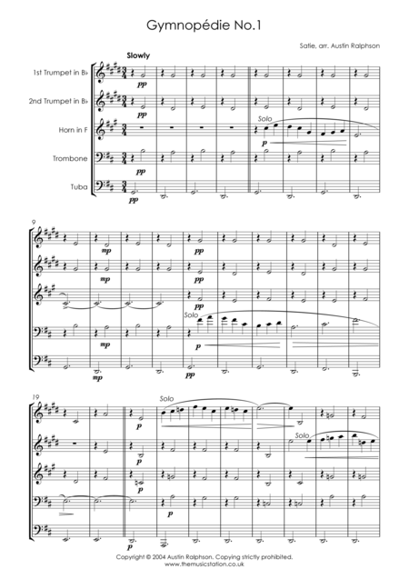 Gymnopedie No 1 Brass Quintet Page 2