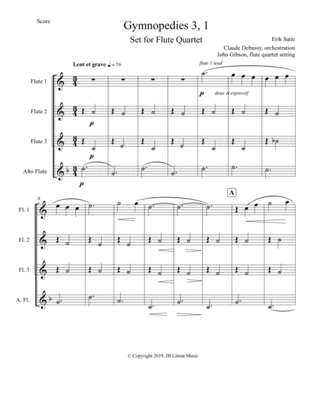 Gymnopedies 3 1 Set For Flute Quartet Page 2