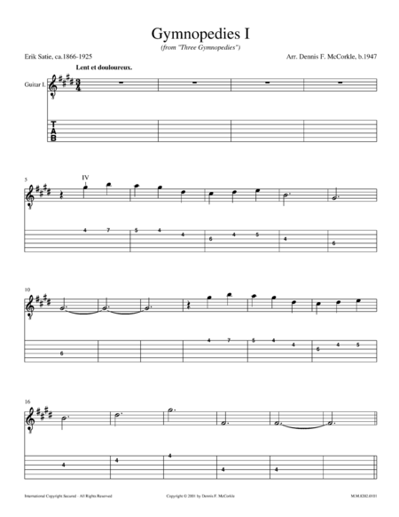 Gymnopedies I From Three Gymnopedies For Two Guitars Page 2