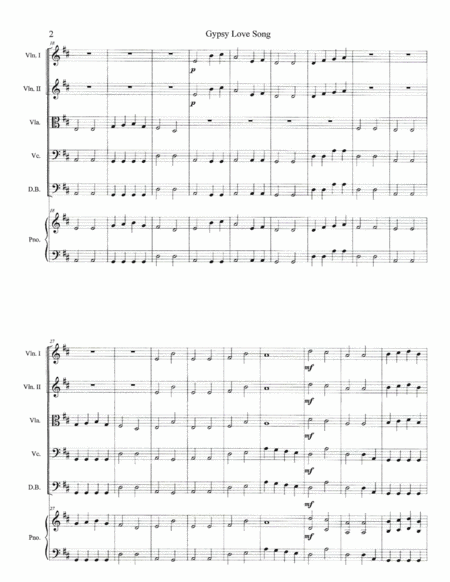 Gypsy Love Song Score Page 2