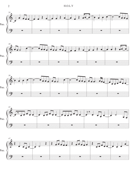 H O L Y Easy Key Of C Piano Page 2