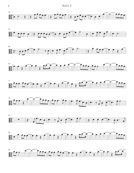 H O L Y Easy Key Of C Viola Page 2