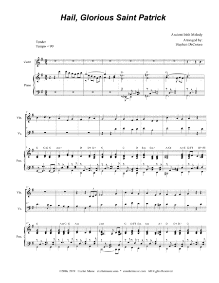 Hail Glorious Saint Patrick Duet For Violin And Cello Page 2