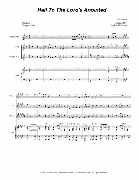 Hail To The Lords Anointed Duet For Flute And Bb Clarinet Page 2