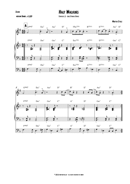 Half Walking Arranged For Tenor Saxophone And Band Page 2
