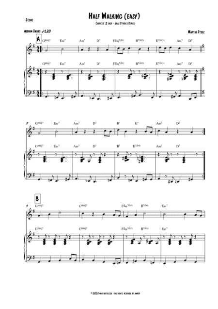 Half Walking Easy Version Arranged For Flute And Piano Page 2